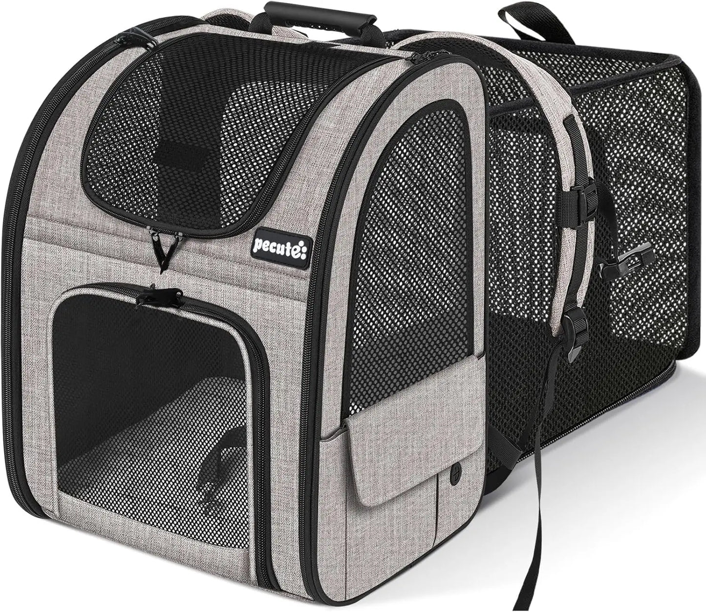 XMSJ Pet Carrier Backpack Expandable Breathable Mesh