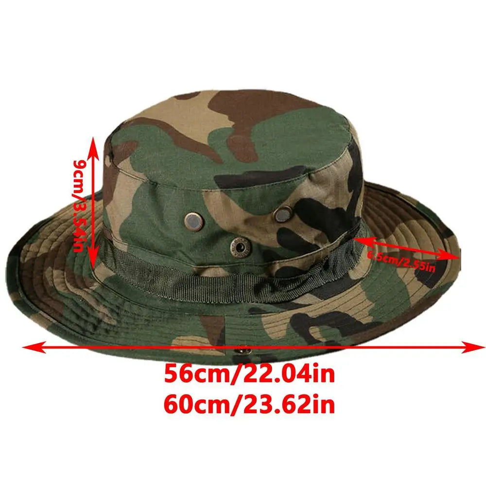 Camouflage Tactical Boonie Hat for Men Outdoor Sports Fishing Hiking and Hunting