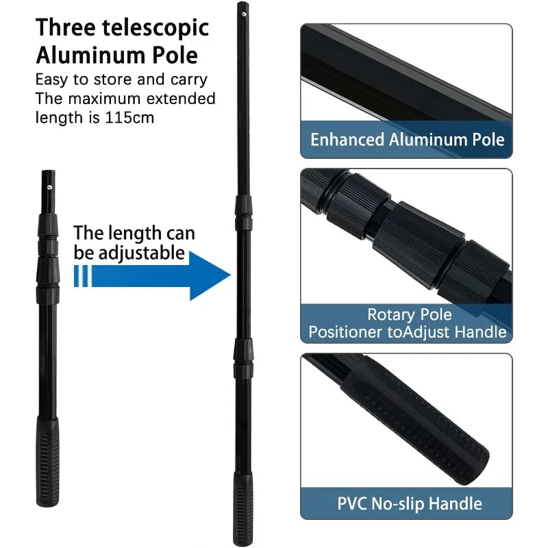 YTYIN Telescoping Aluminum Alloy Fishing Net with Rubber Grip