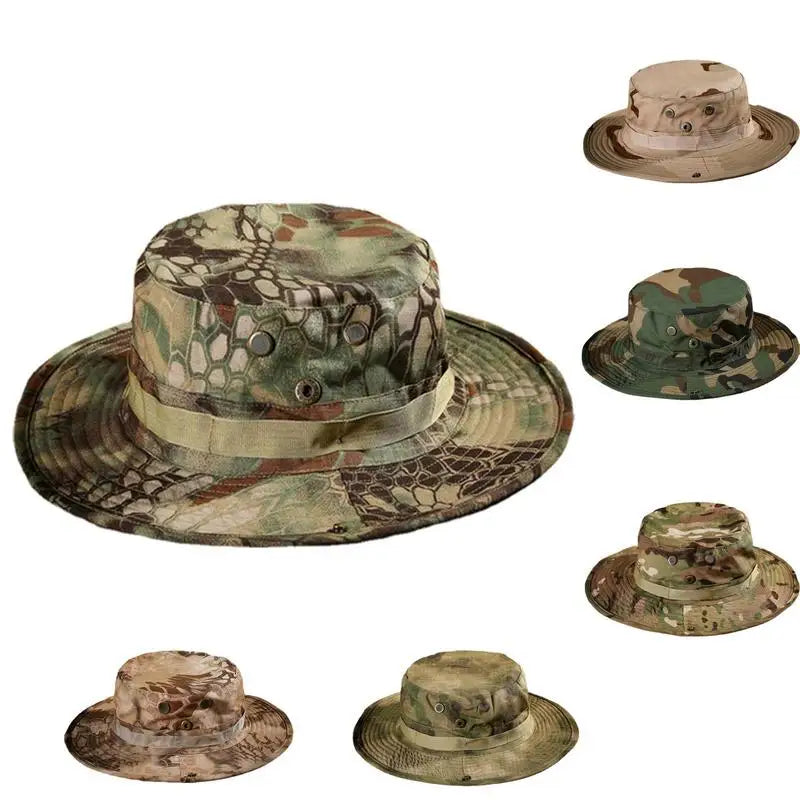 Camouflage Tactical Boonie Hat for Men Outdoor Sports Fishing Hiking and Hunting